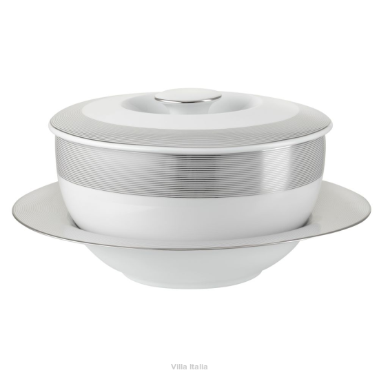 Waza porcelanowa 4 litry Salaterka z pokrywką z podstawką Valentino