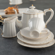 Serwis do kawy herbaty porcelanowy na 12 osób CLARA Gold Ivory 5