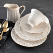 Serwis do kawy herbaty porcelanowy na 12 osób CLARA Gold Ivory 9