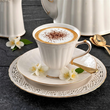Serwis do kawy herbaty porcelanowy na 12 osób CLARA Gold Ivory 4