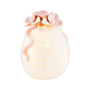 Jajko porcelanowe ażurowe Lampion LED 10 cm LAURA