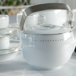 Filiżanka porcelanowa do herbaty platynowa linia 200 ml ze spodkiem LUCE PLATINUM 3