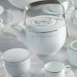 Filiżanka porcelanowa do herbaty platynowa linia 200 ml ze spodkiem LUCE PLATINUM 8
