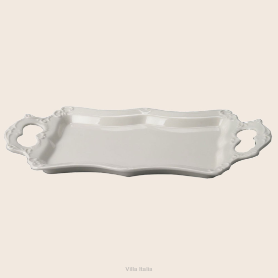 Talerz do ciasta porcelanowy Taca dekoracyjna 42x21 cm CLARA 