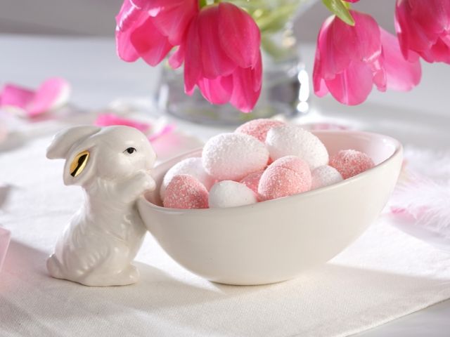 Zajączek wielkanocny z miseczką 18 cm BUNNY