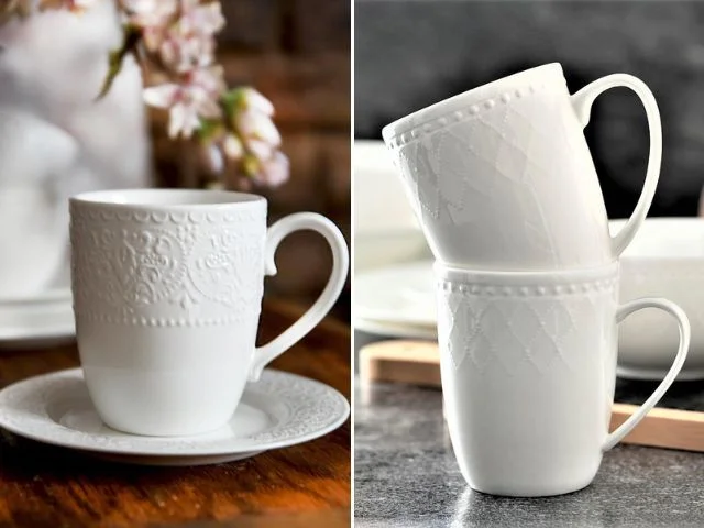 Komplet kubków z porcelany kostnej Villa Italia