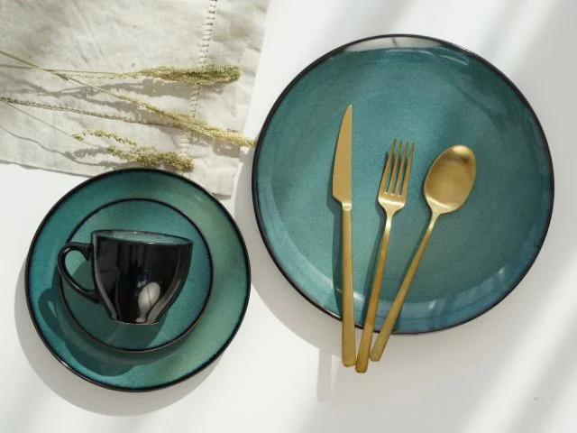 Sztućce złote Mariza Gold z polerowanym wykończeniem