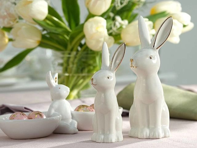 Porcelanowe zajączki wielkanocne MARCEL i MARCELINA
