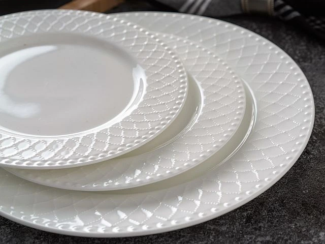 zestaw talerzy Roma White