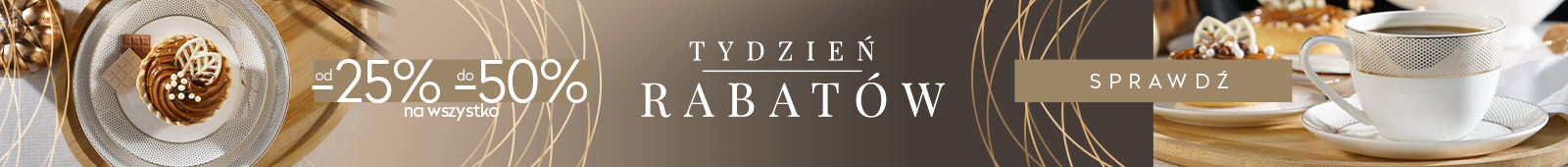 Promocja Tydzień rabatów od 25% do 50% na wszystko – baner reklamowy