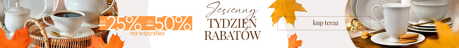 Jesienny tydzień rabatów od 25 do 50 procent - banner promocyjny