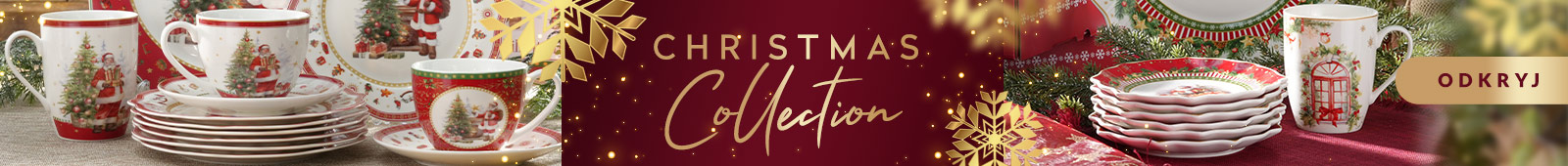 Christmas Collection - baner promujący kolekcję porcelany świątecznej z motywami bożonarodzeniowymi