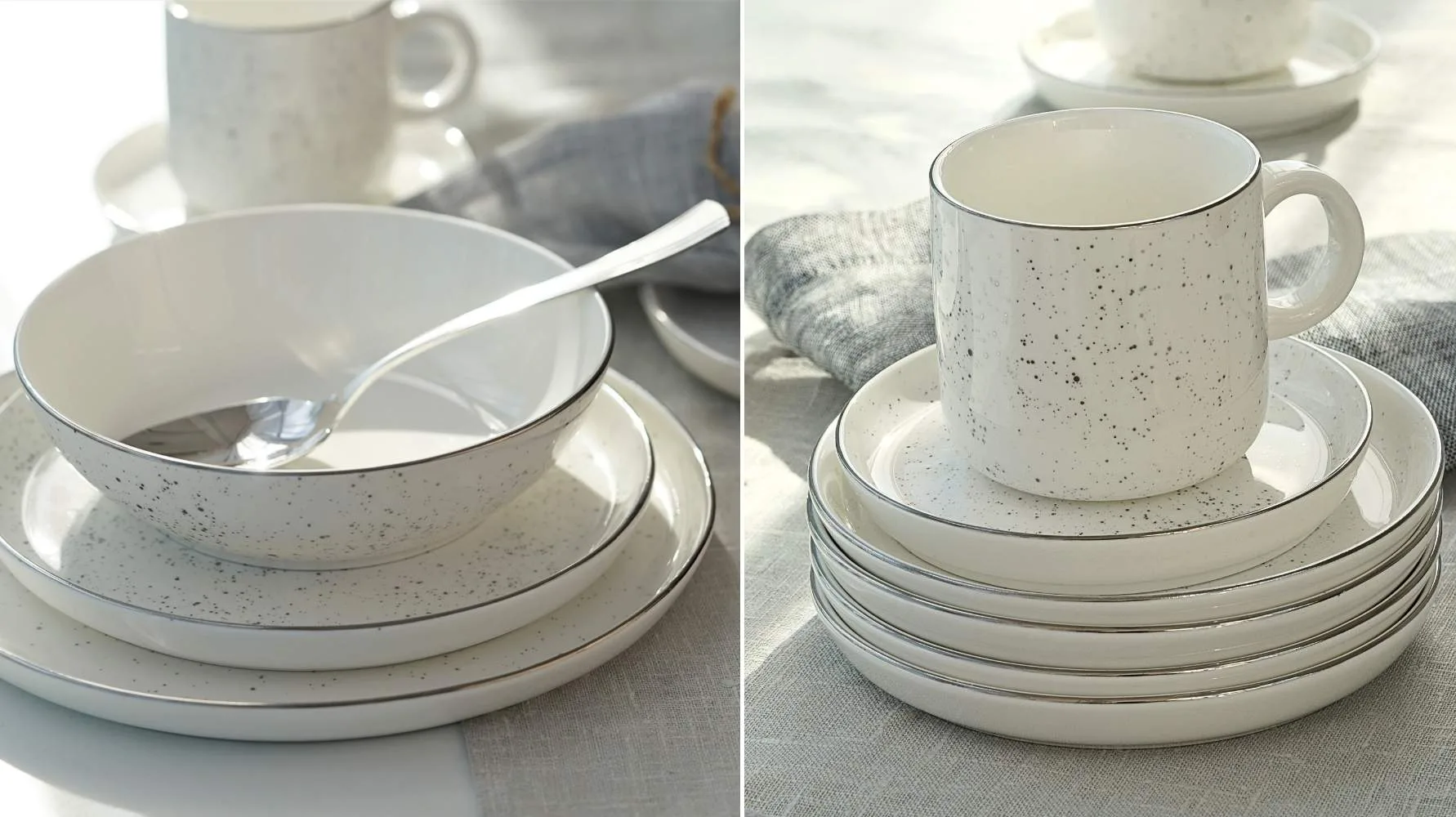Kolekcja porcelany z zdobionej platyną - POLVERE