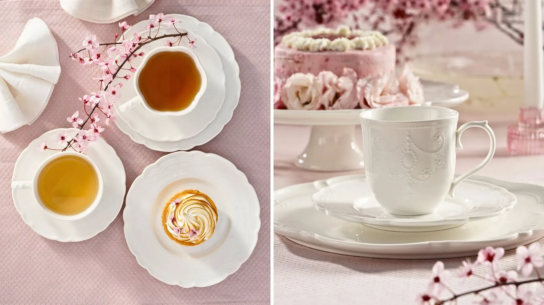 Kolekcja zastawy deserowej - porcelana Tiffany